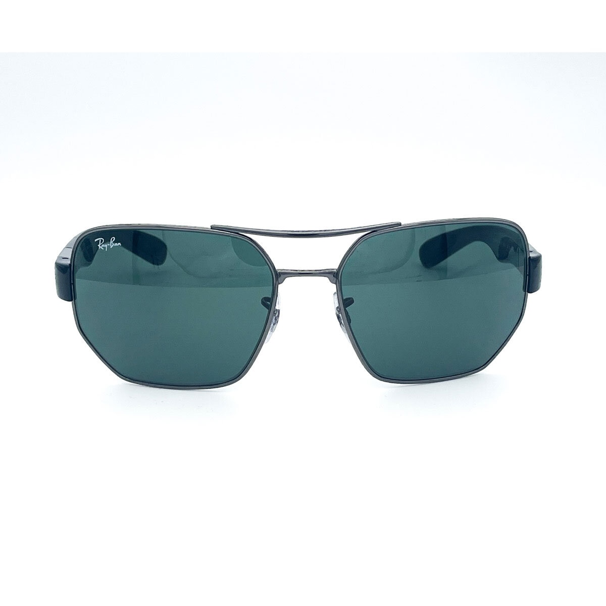 Ray-Ban Gunmetal and Black Sunglasses with Green Lenses, RB3672 004/71