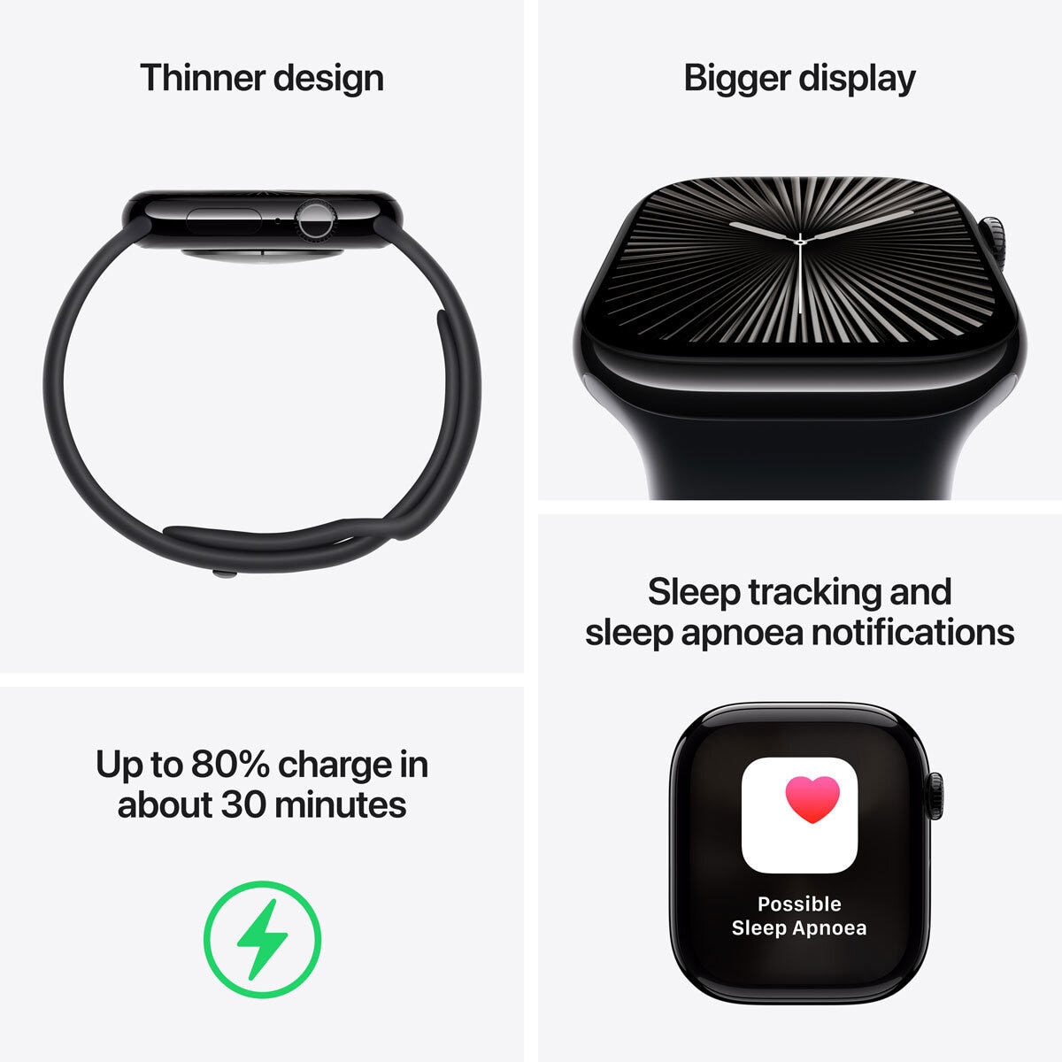 Buy Apple Watch Series 10 + Cellularl, 42mm Black Aluminium Case with Sport Band at costco.co.uk