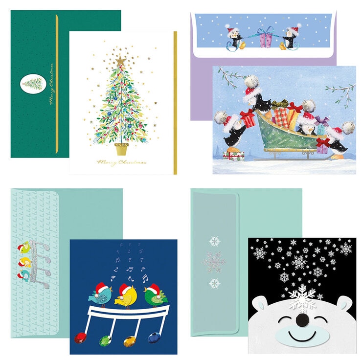 Burgoyne Hand Crafted Christmas Cards Assortment 30 Pack Costco UK