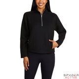 Spyder Ladies Peached 1/2 Zip Sweatshirt in Black