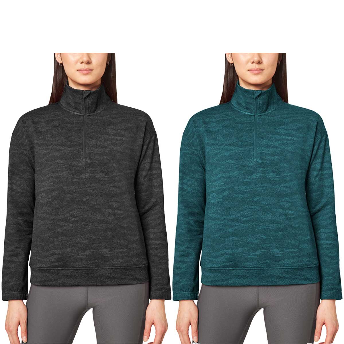 Mondetta Jacquard Quarter Zip Sweatshirt in 2 Colours and