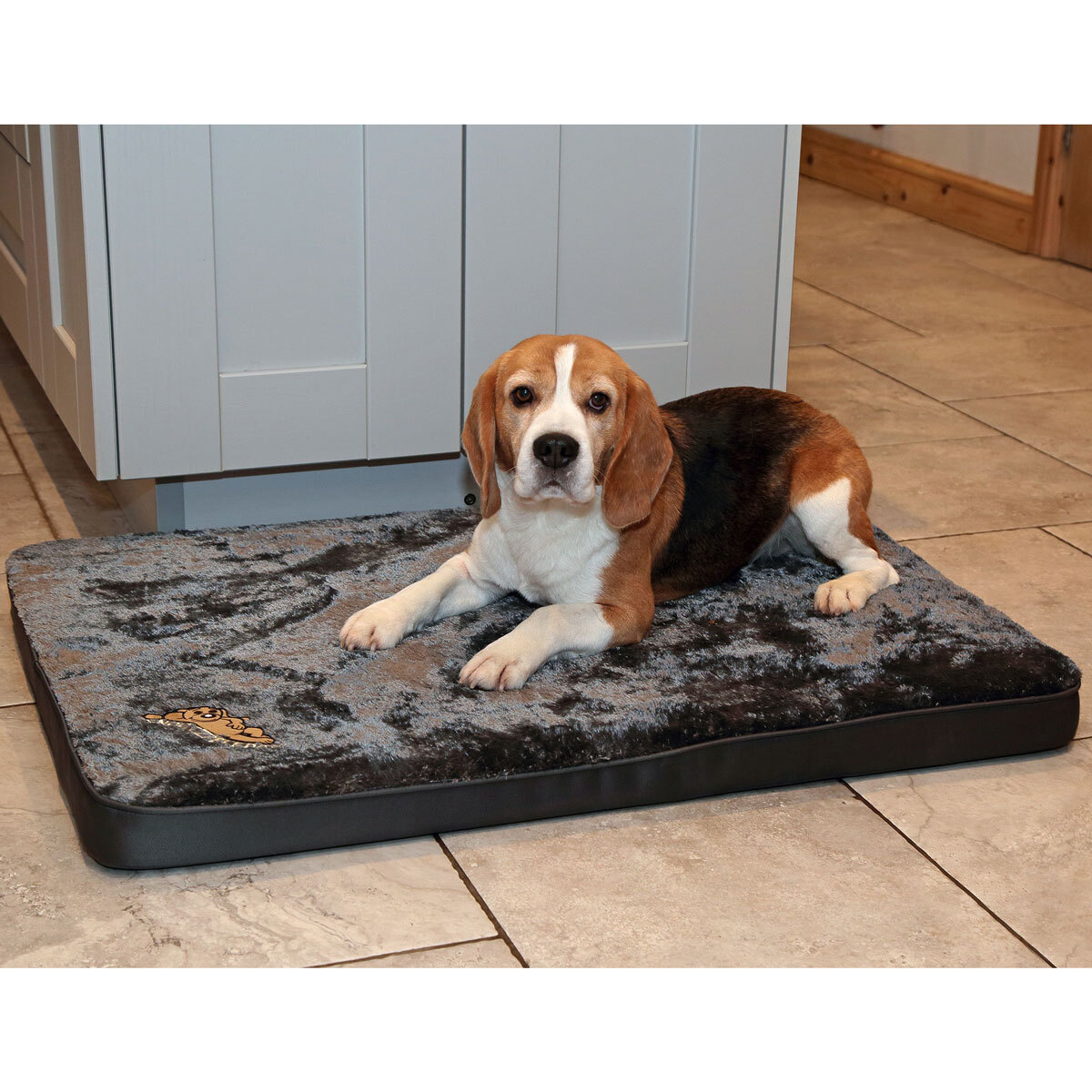 Snoozzzeee Dog Deluxe Reversible Pet Mat 28" x 39" in Grey