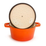 BergHOFF Neo Cast Iron Round Stockpot, 20cm/2.8L in Orange