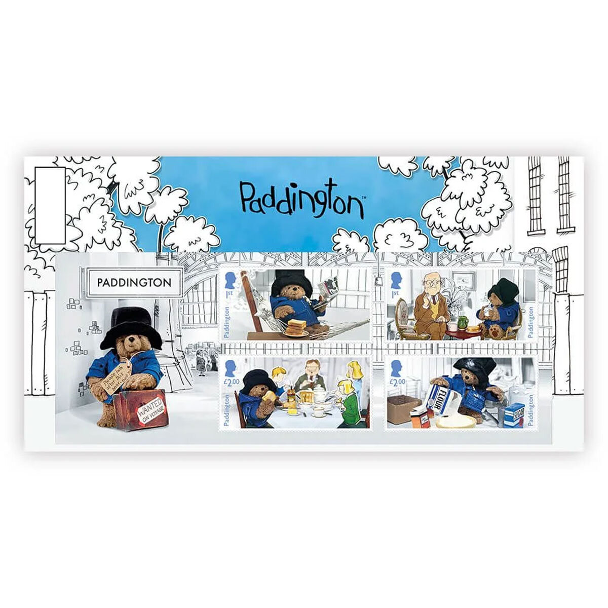 Official Paddington Affixed Presentation Pack by Royal Mail Ready to Hang