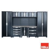 Hilka Garage Pro+ 24 Gauge Steel 9 Piece Cabinet Set Hilka Garage Pro+ 24 Gauge Steel 9 Piece Cabinet Set