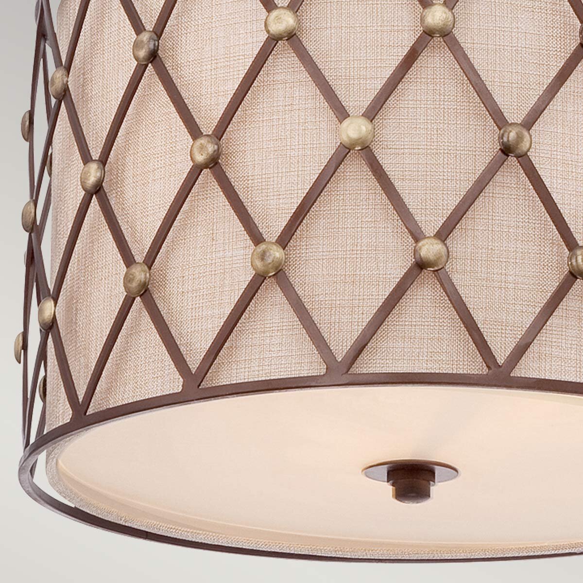 Brown Lattice 3 Light Medium Pendant (QZ-BROWN-LATTICE-P-L) at costco.co.uk