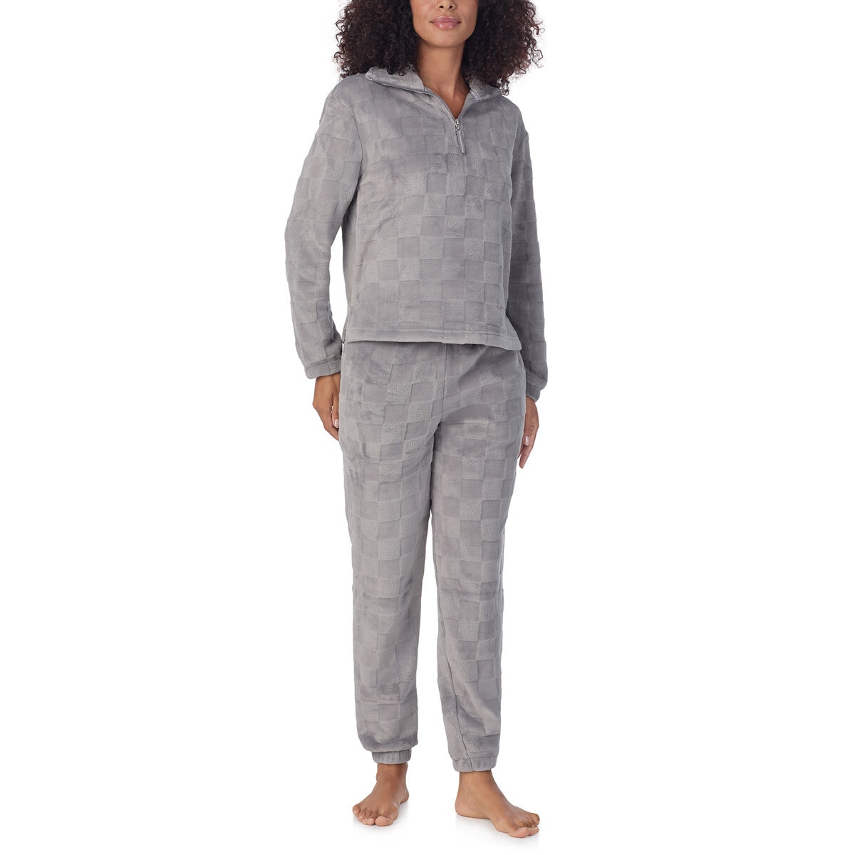 Jane & Bleecker Plush Lounge Set in Grey