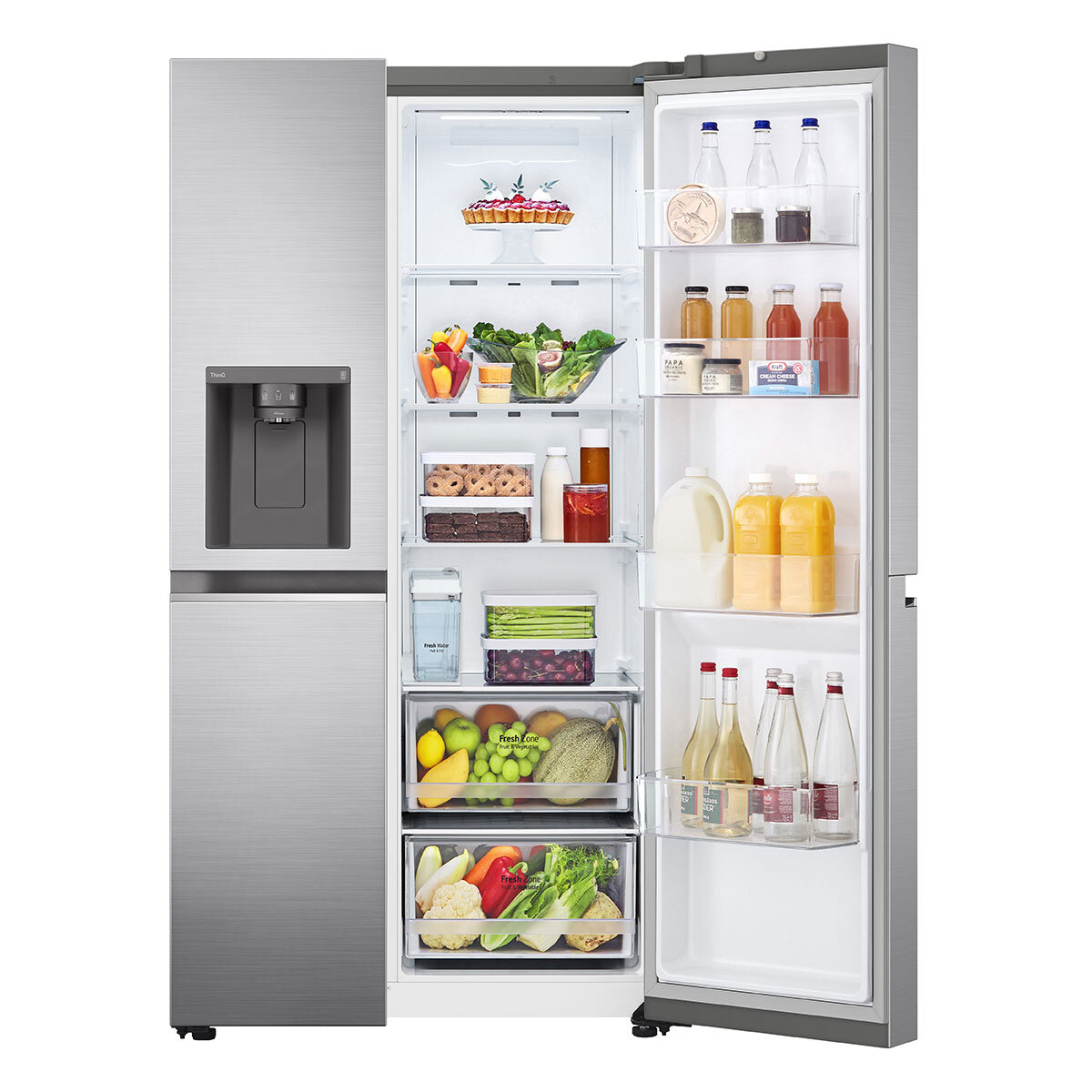 LG GSLD81PZRD Side by Side Fridge Freezer, D Rated in Stainless Steel