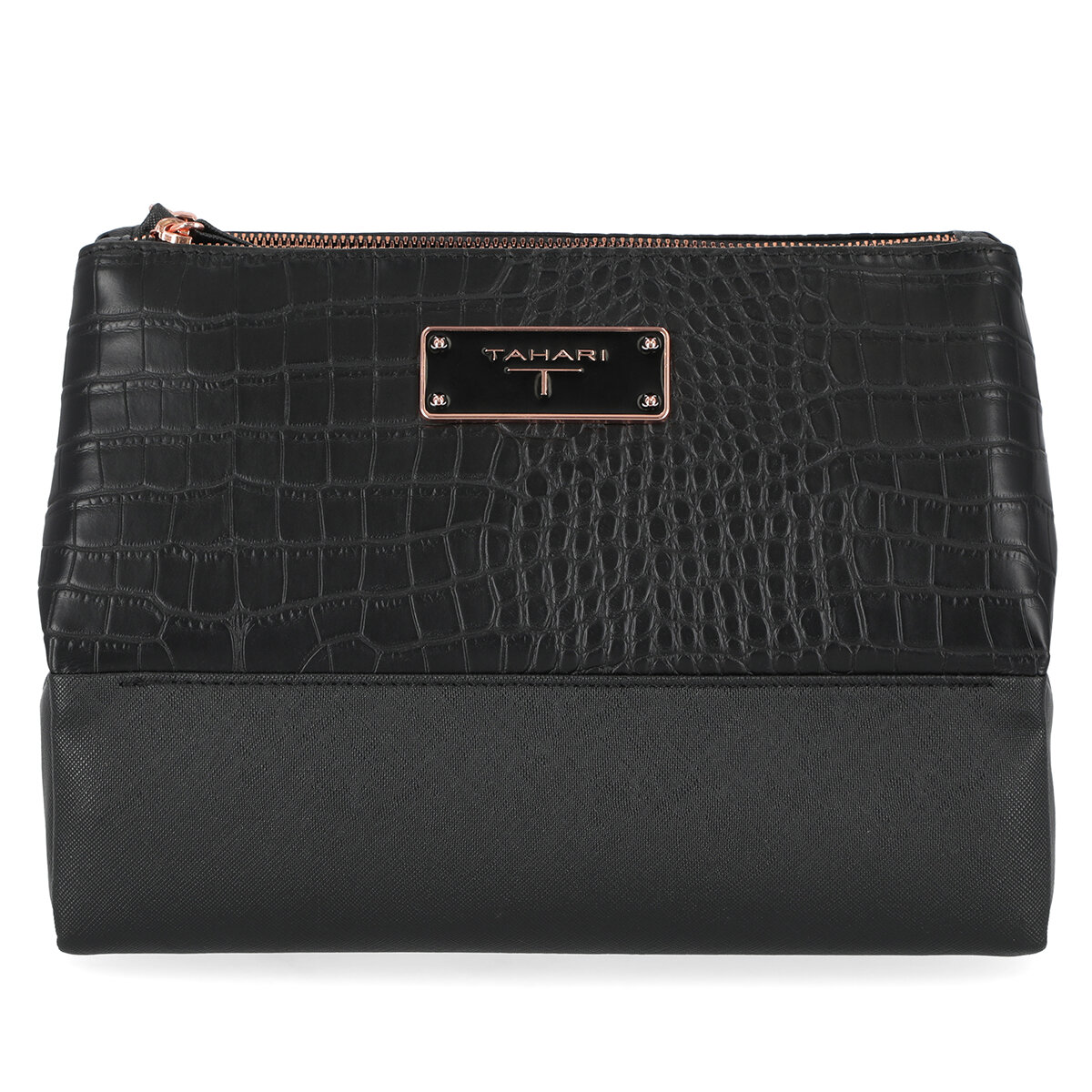 Tahari Toiletry Bag in Black Suede