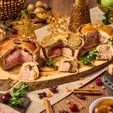 Christmas Pork Pies on Dinner Table