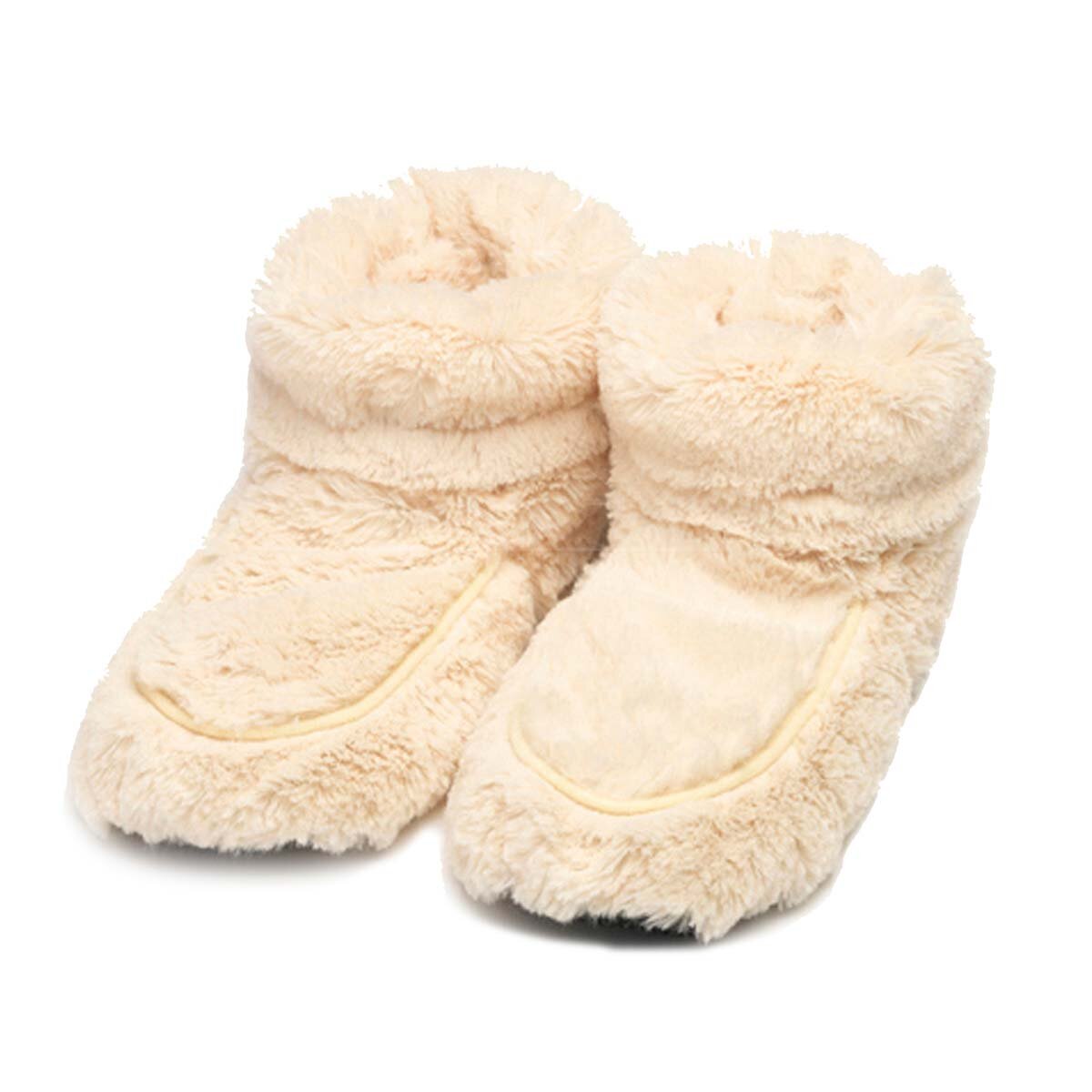 Warmies Fully Heatable Wellness Slipper Boot in Cream