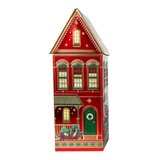 The Silver Crane Co Winter Festive Houses Speculoos Cookies, 345g in Red