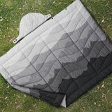 Weatherproof vintage outdoor blanket with detachable hood in Grey