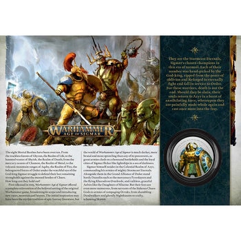 Official Limited Edition Warhammer Age of Sigmar Medal Cover by Royal Mail.