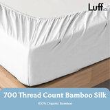 Luff 700 Thread Count 100% Organic Bamboo Deep Fitted White Sheet