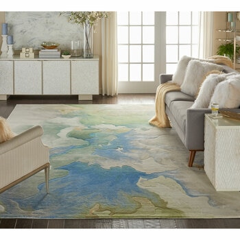 Prismatic Blue Seafoam Rug, in 4 Sizes Prismatic Blue Seafoam Rug, in 4 Sizes