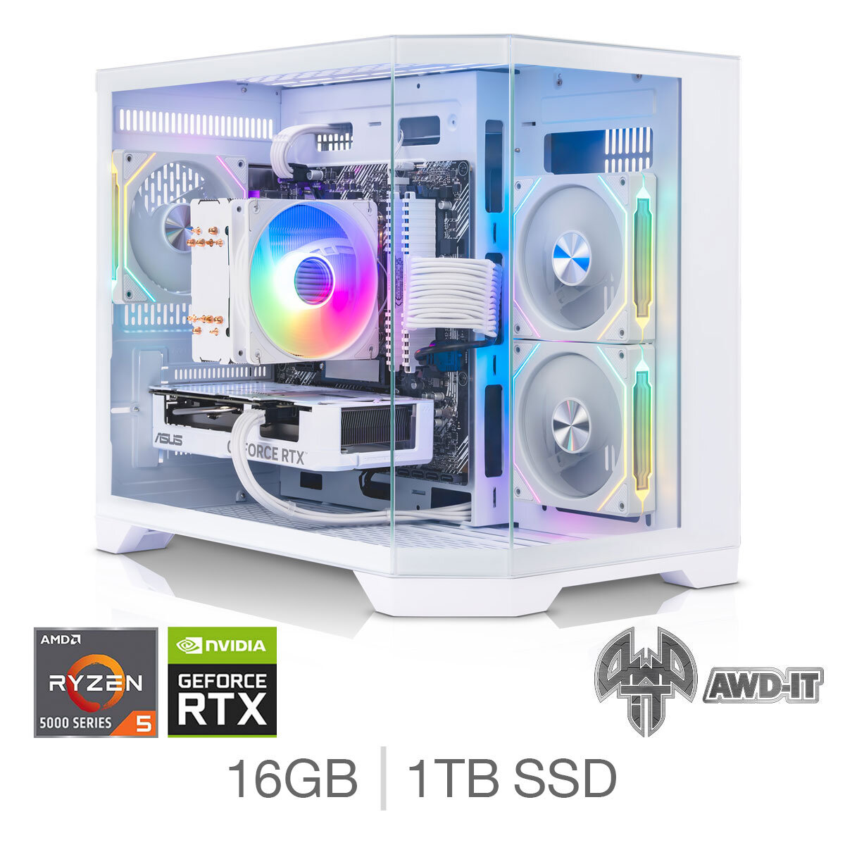 Buy AWD-IT Blizzard 5, AMD Ryzen 5 5500, 16GB RAM, 1TB SSD, NVIDIA GeForce RTX 4060, Gaming Desktop PC at costco.co.uk