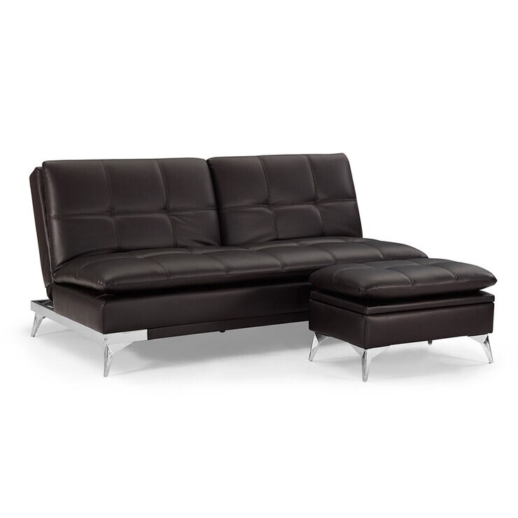 Sealy Brown Convertible Eurolounger with Storage Ottoman | Costco UK