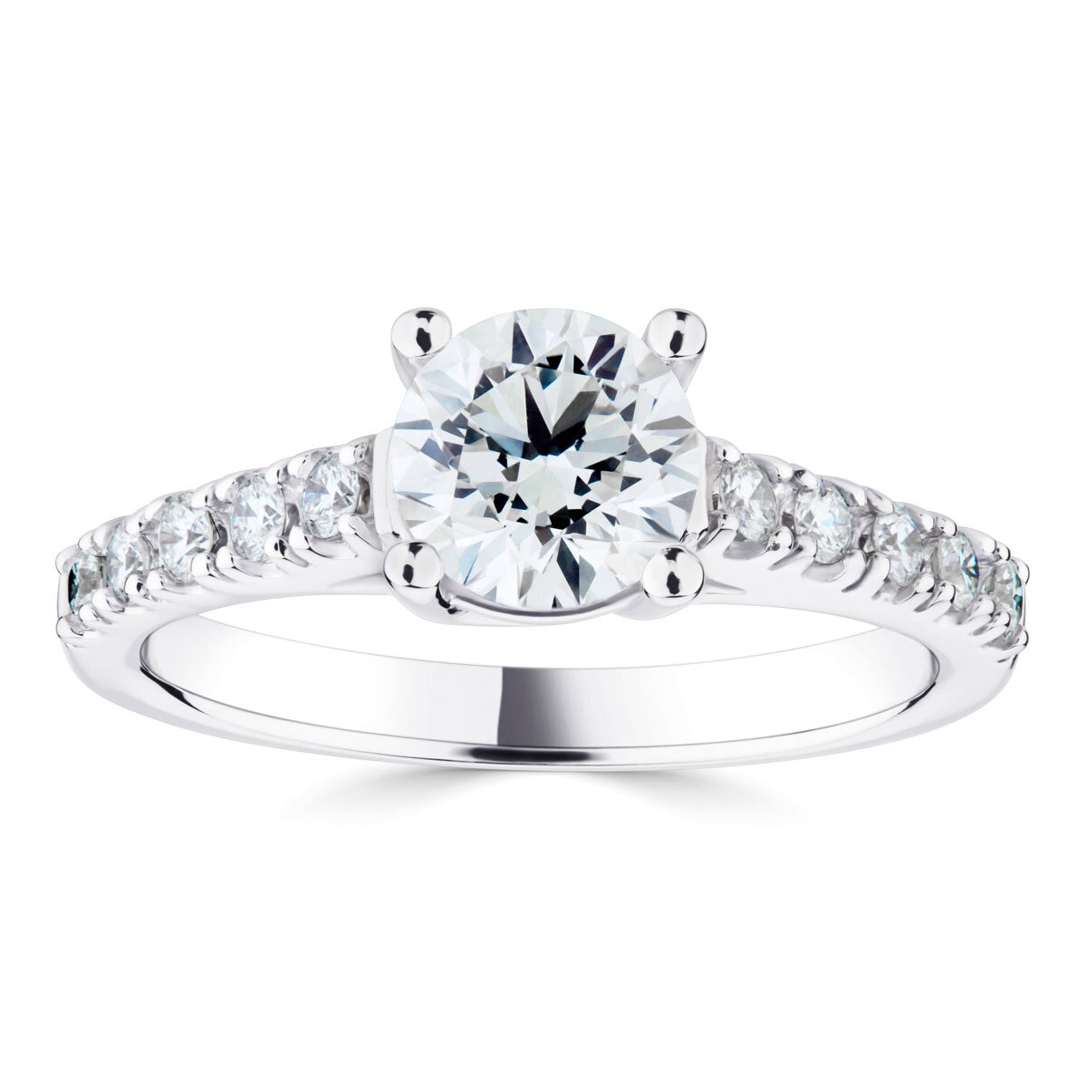 1.25ctw Round Brilliant Cut Diamond Ring, 18ct White Gold