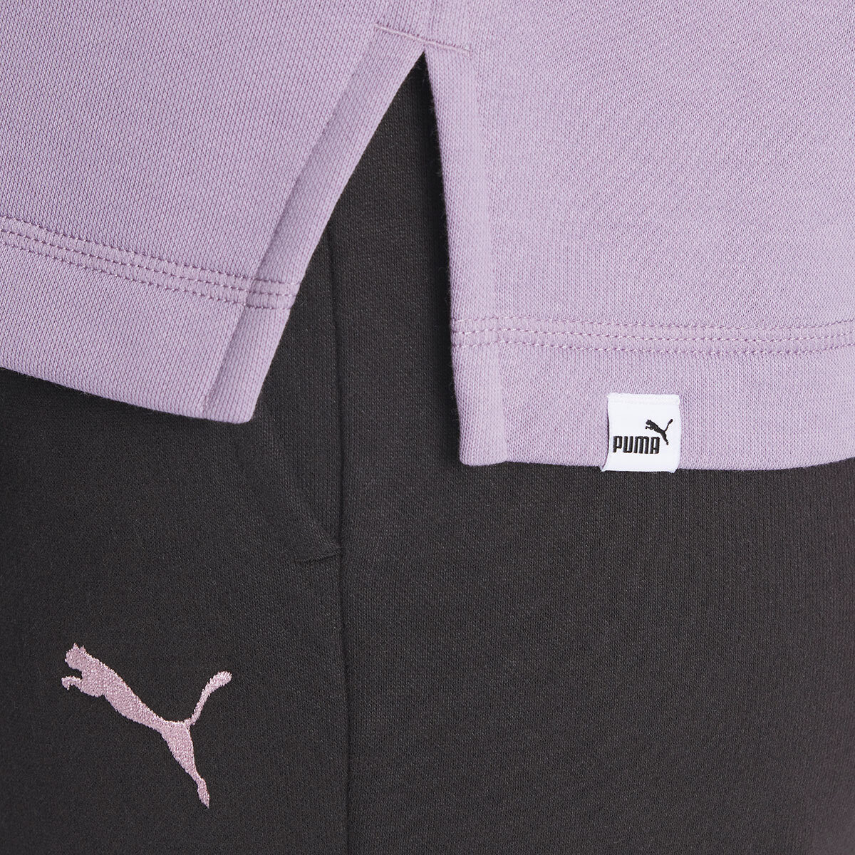 Puma Ladies Patched Up Crewneck in Lilac