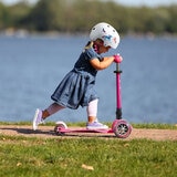 Micro Mini Foldable Pink Scooter with Small Unicorn Helmet and Pink Bell (2+ Years) 