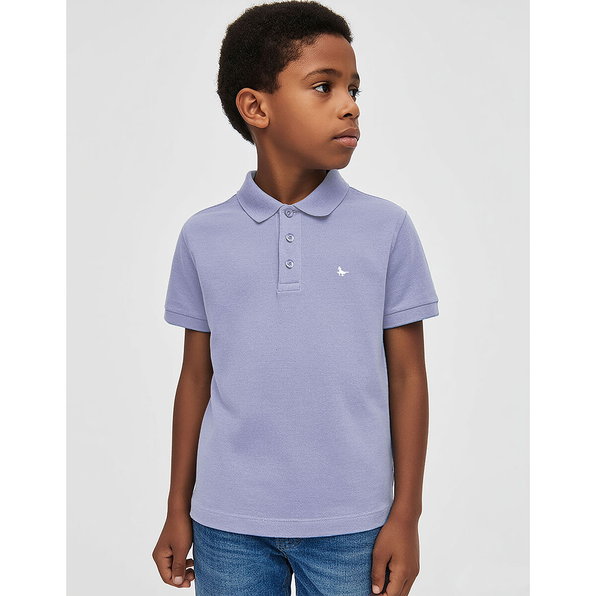 Jack Wills Youth Polo in Grey & Purple