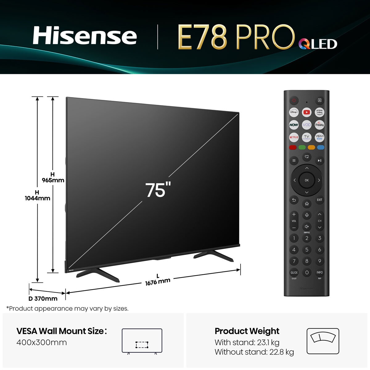 Buy Hisense 75E78QTUK PRO 75 Inch QLED HD Smart TV at Costco.co.uk Buy Hisense 75E78QTUK PRO 75 Inch QLED HD Smart TV at Costco.co.uk