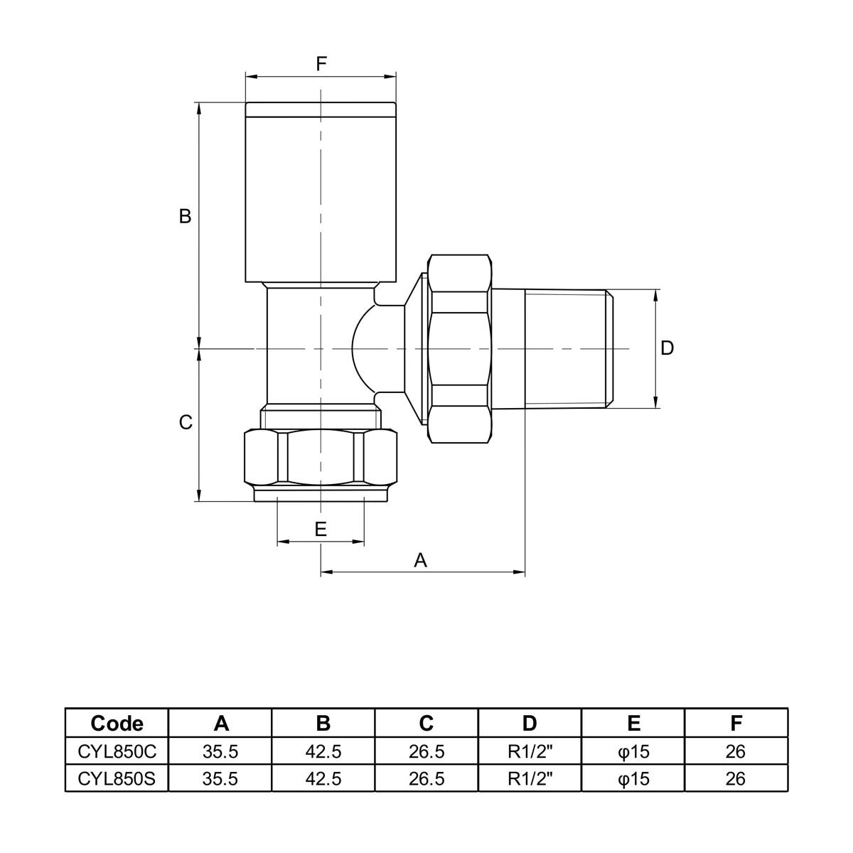 Ultraheat Cylindrical-25 Horizontal Manual Valve + L/S (Pair)