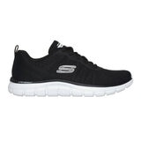 Skechers Ladies Track Staple Trainer in Black