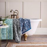 V&A 100% Cotton Samara Indigo Blue Towels in 3 sizes