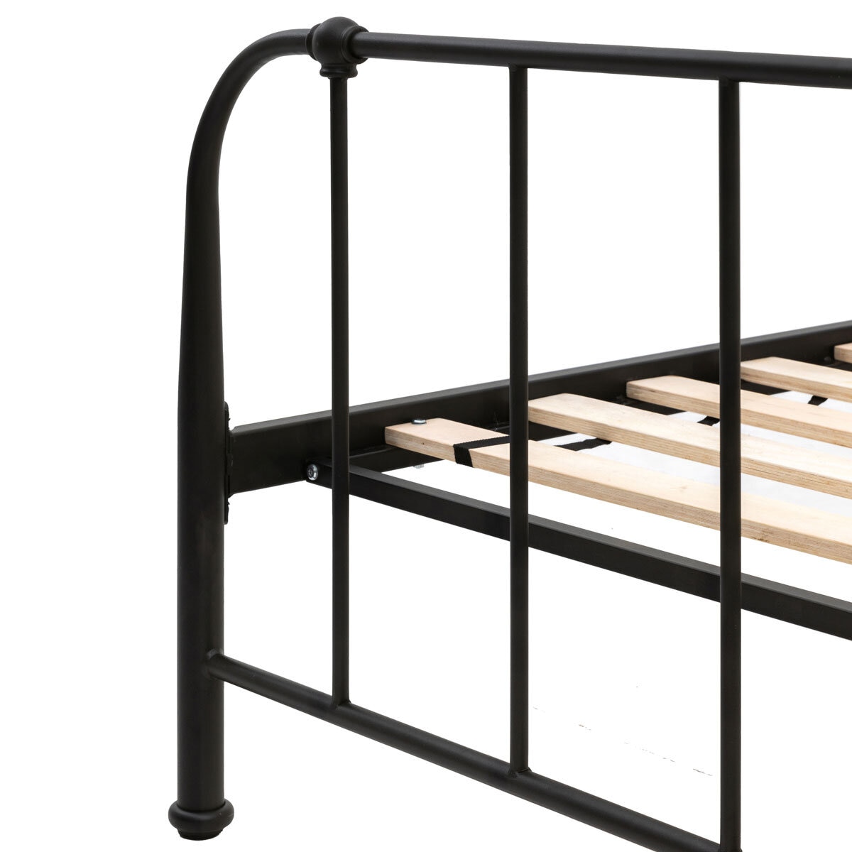 Gallery Loughton Black Metal Bed Frame, Double