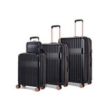 Rock Selene 4 Piece Hardside Luggage Set in Black