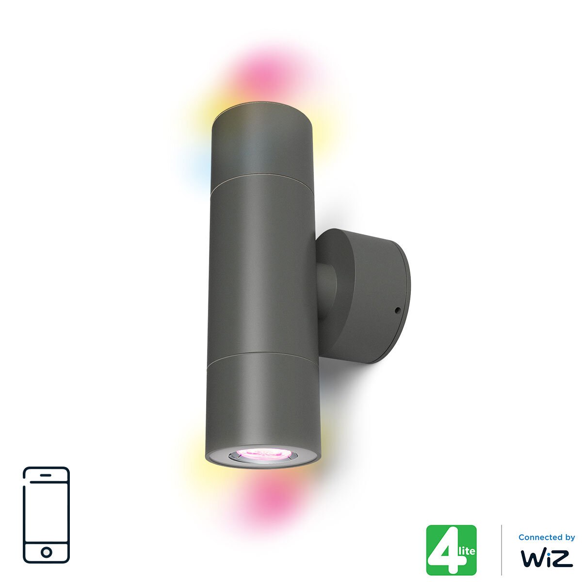 4lite WiZ Smart Outdoor Up Down Wall Light Costco UK