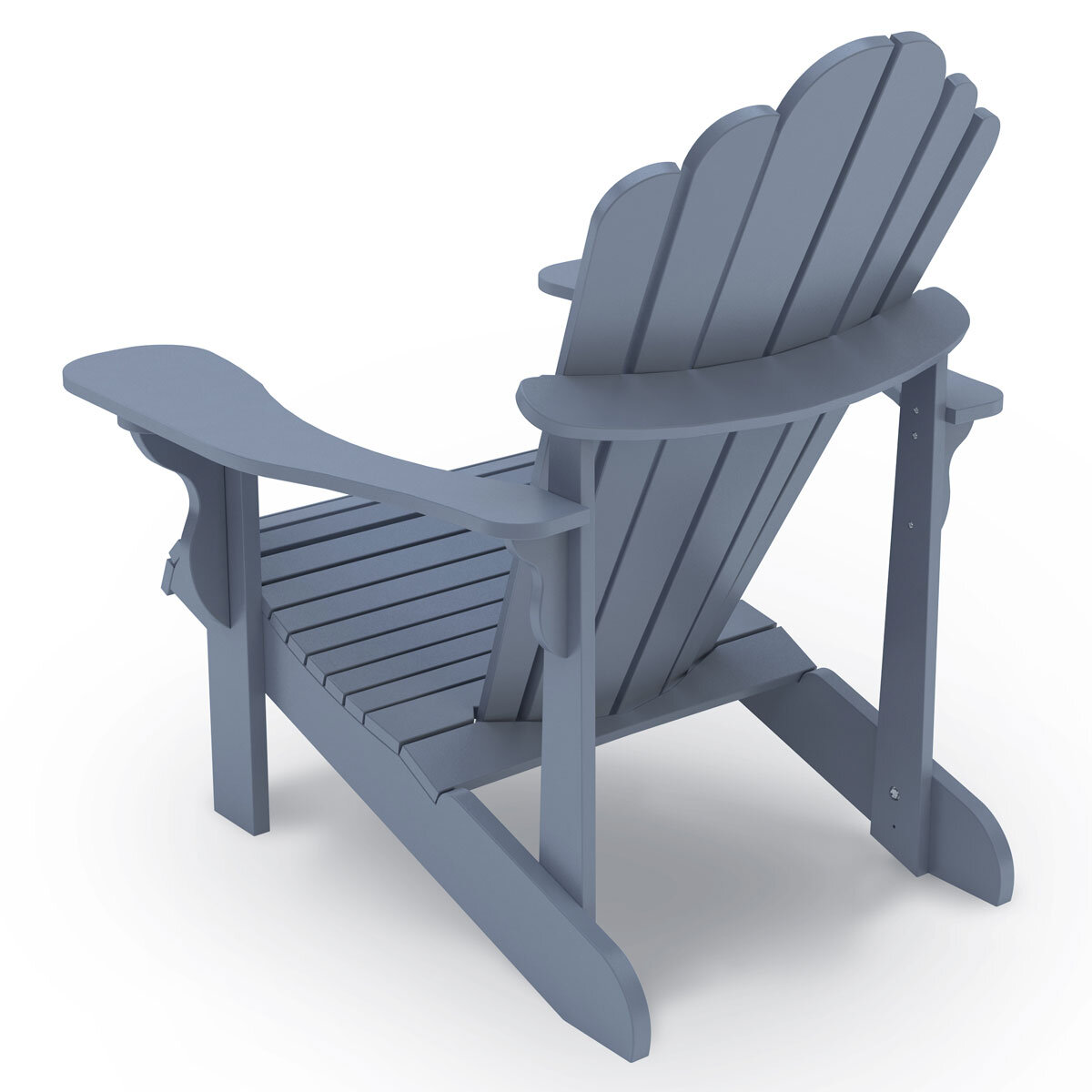 Leisure Line Adirondack Faux Wood Garden Chair in Grey