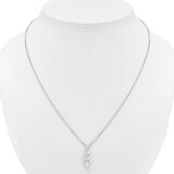 1.00ctw Round Brilliant Cut 3 Stone Diamond Pendant, 14ct White Gold