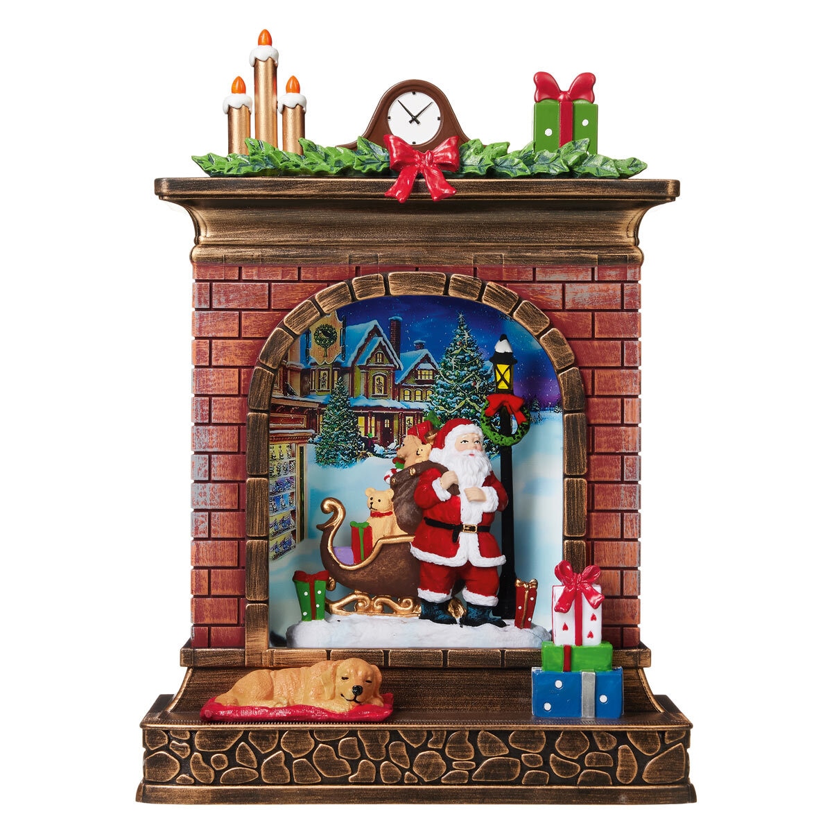 Buy 10.25" Fireplace Water Globe Santa with Lamppost Item image at costco.co.uk