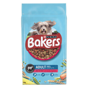 Bakers Adult Dry Dog Food Beef with Vegetables, 14kg