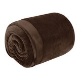 Kirkland Signature Plush Blanket in Brown, 248 x 233 cm