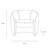 Gallery Curvo Cream Fabric Armchair