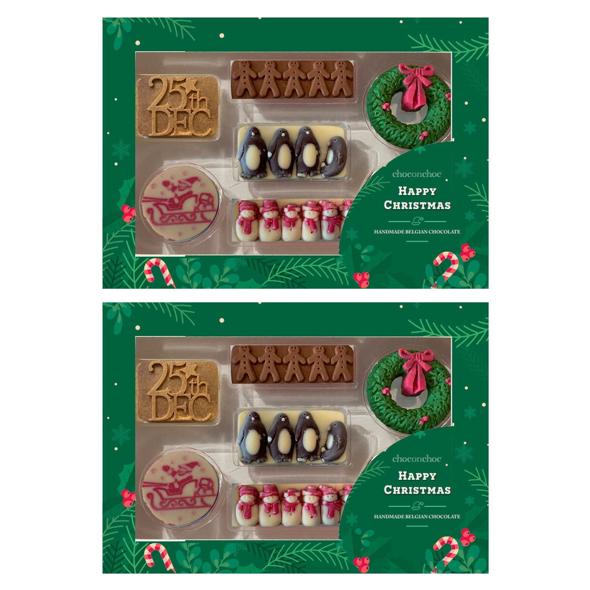 Choc on Choc Chocolate Christmas Icons Box, 2 x 70g