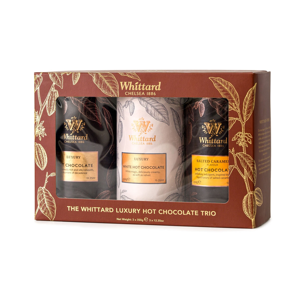 Whittard of Chelsea Luxury Hot Chocolate, 3 x 350g