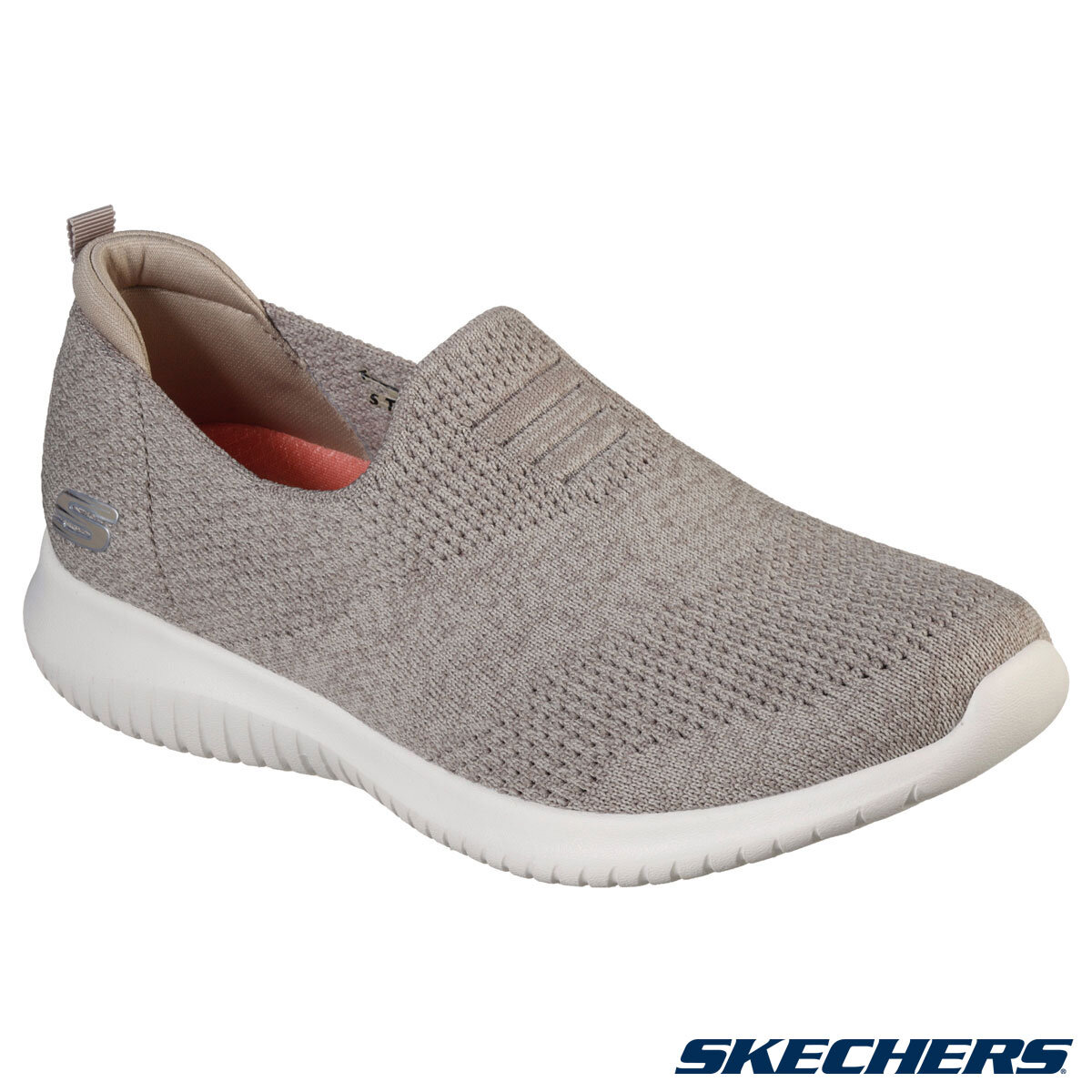 Skechers Ladies Ultra Flex Trainers in Taupe