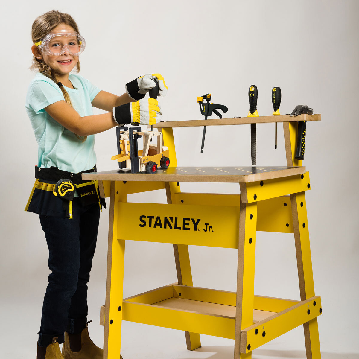 Stanley Jr Kids Workbench Tool Set 2 Wooden Kits 8 Ye