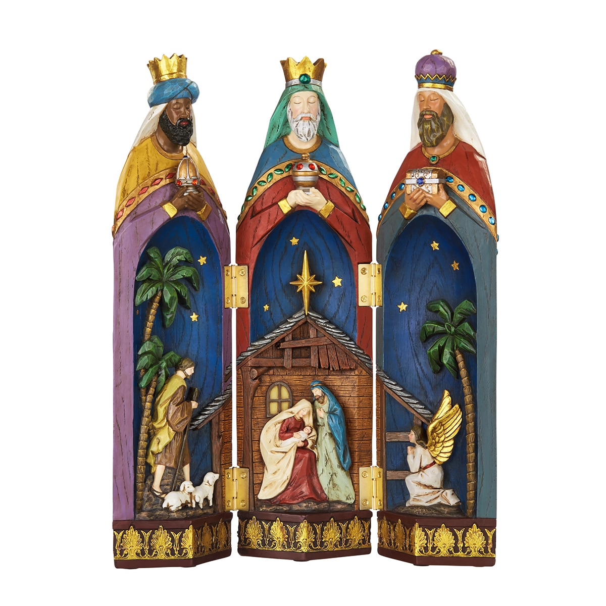 Three kings on white background