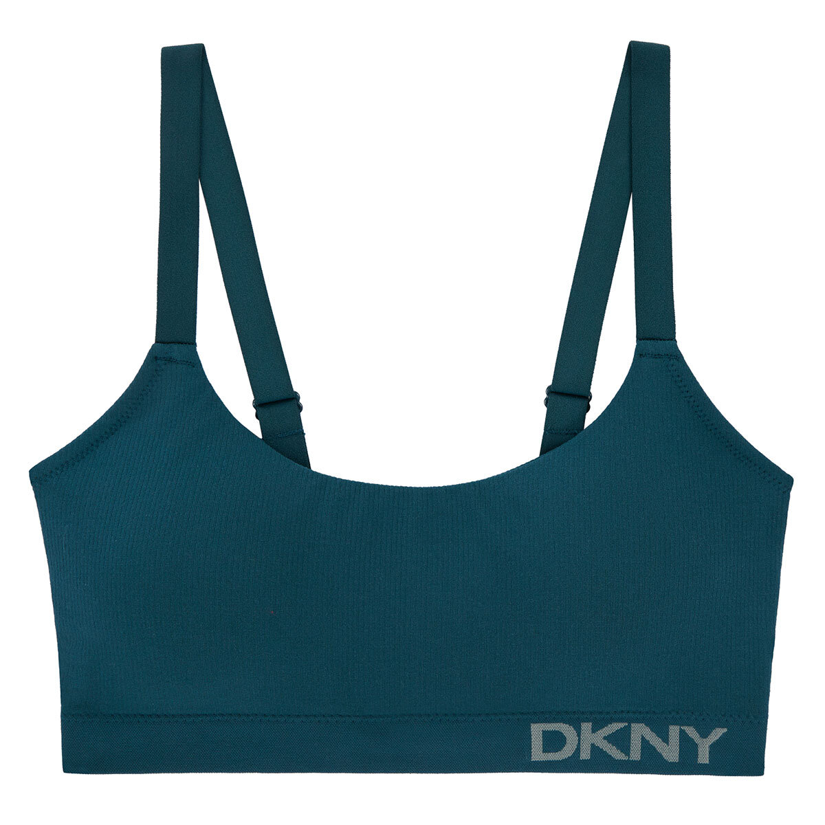 DKNY Ladies Seamless Ribbed Bralette 2 Pack in Pink Teal