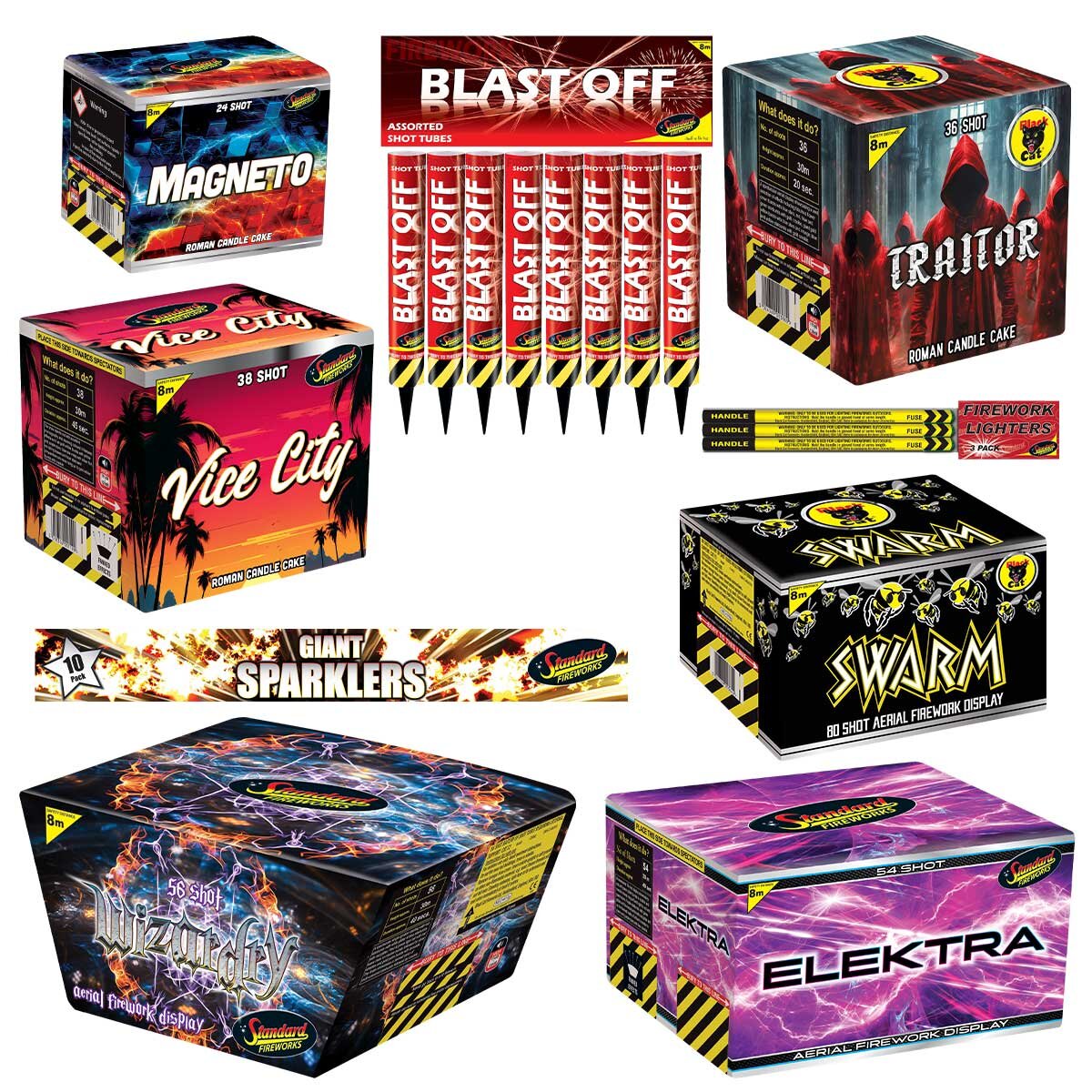 Black Cat High Performance Firework Display Kit