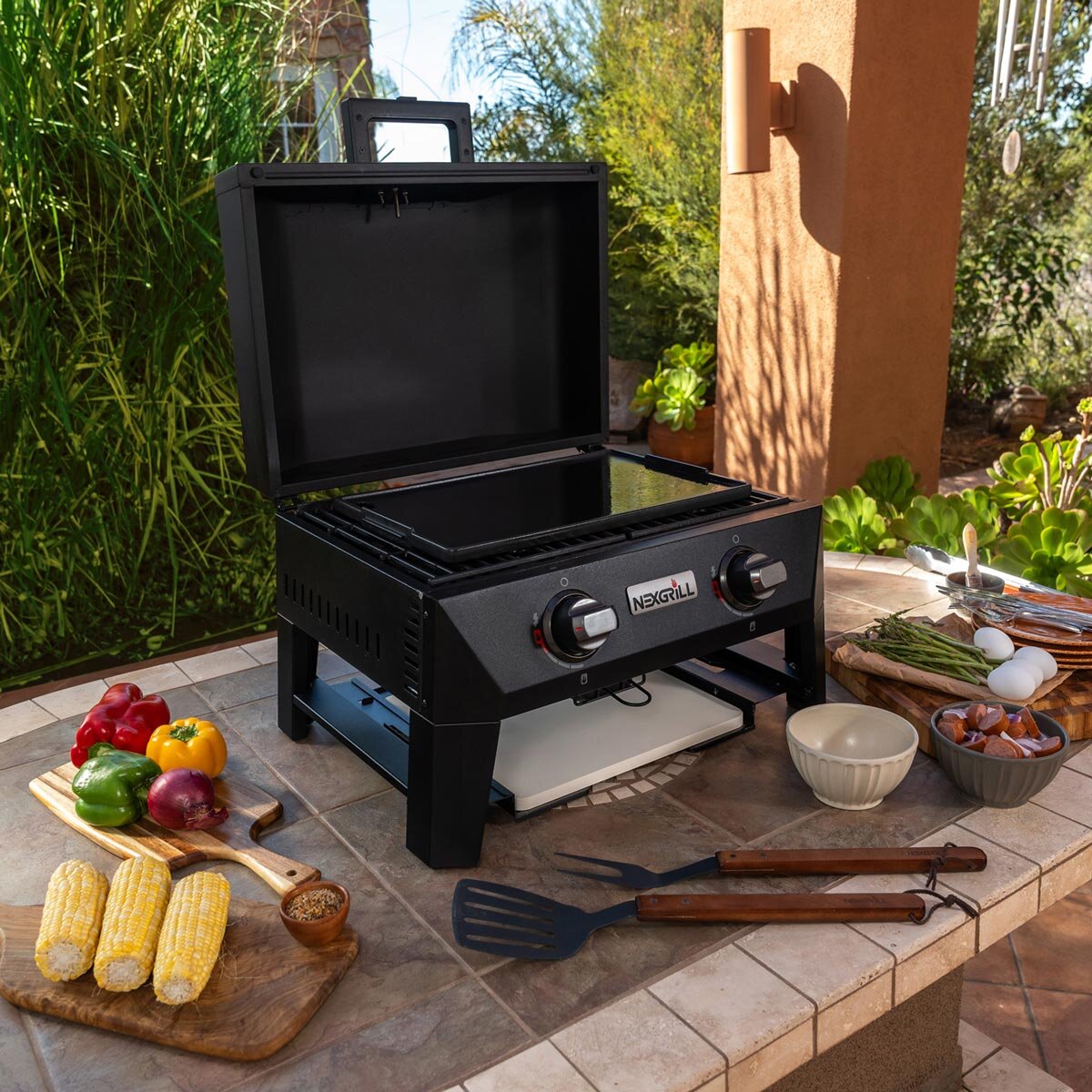 Nexgrill Fortress 2 Burner 4-in-1 BBQ Grill & Pizza Oven + Griddle + Grill Plate + Cover Nexgrill Fortress 2 Burner 4-in-1 BBQ Grill & Pizza Oven + Griddle + Grill Plate + Cover