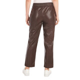 Hilary Radley Faux Leather Pant in Brown