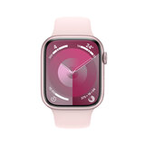 Apple Watch Series 9 GPS, 45mm Pink Aluminium Case with Light Pink Sport Band S/M, MR9G3QA/A