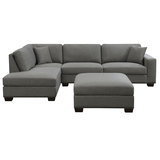 Thomasville Artesia Grey Fabric Sectional Sofa with Ottoman | Costco UK